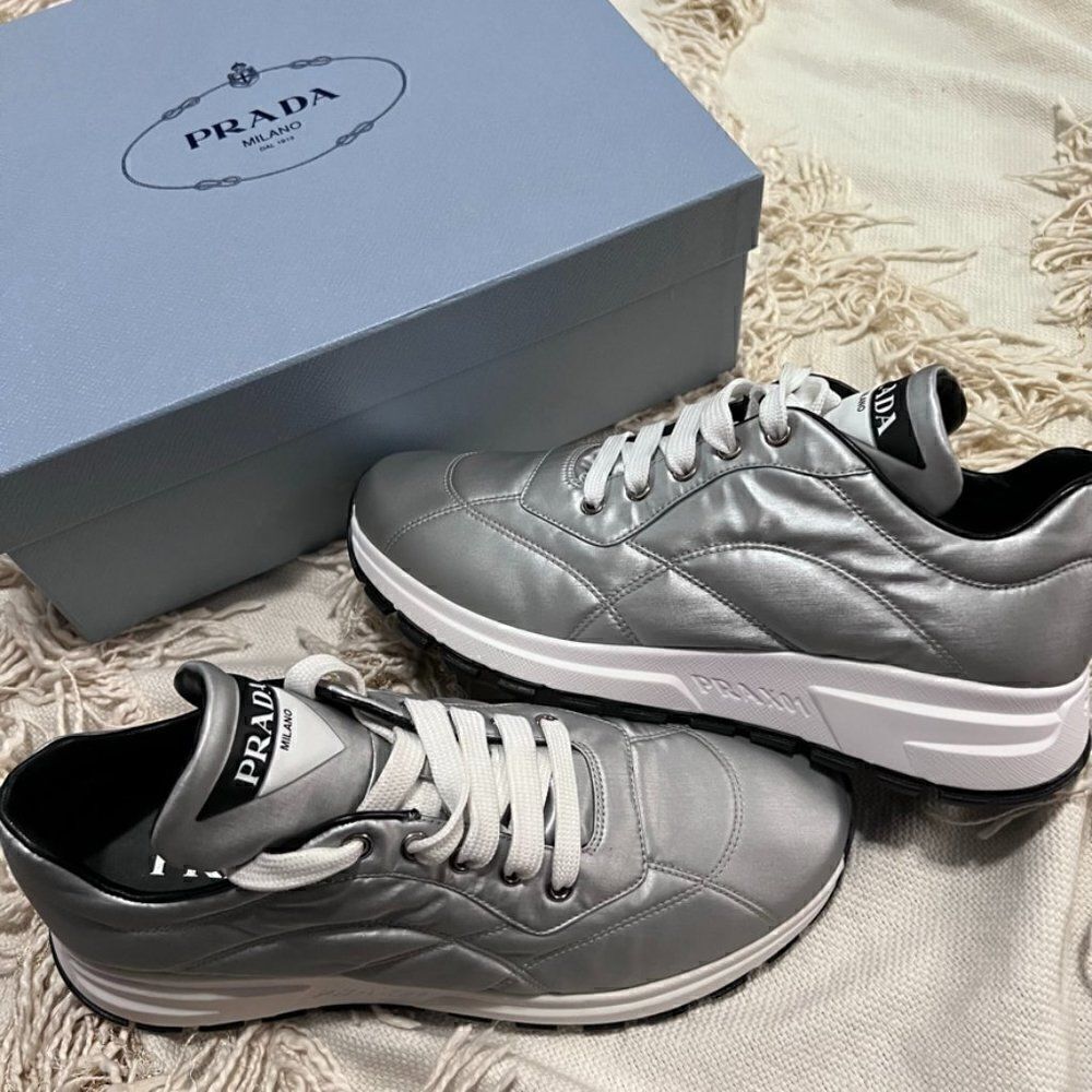 PRADA Logo Nylon Casual Laceup Women’s Sneakers
